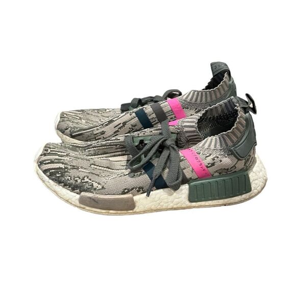 Adidas Originals Boost NMD R1 Primeknit Camo Pink women’s size 7 - Picture 1 of 10